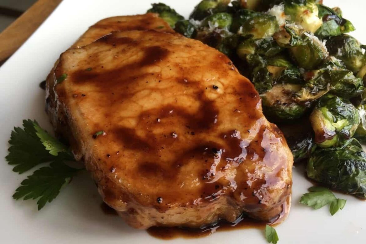 Seared Balsamic Pork Chops with Maple Glaze