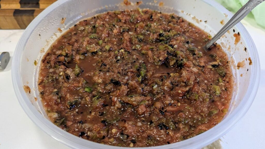 Smoked, charred salsa