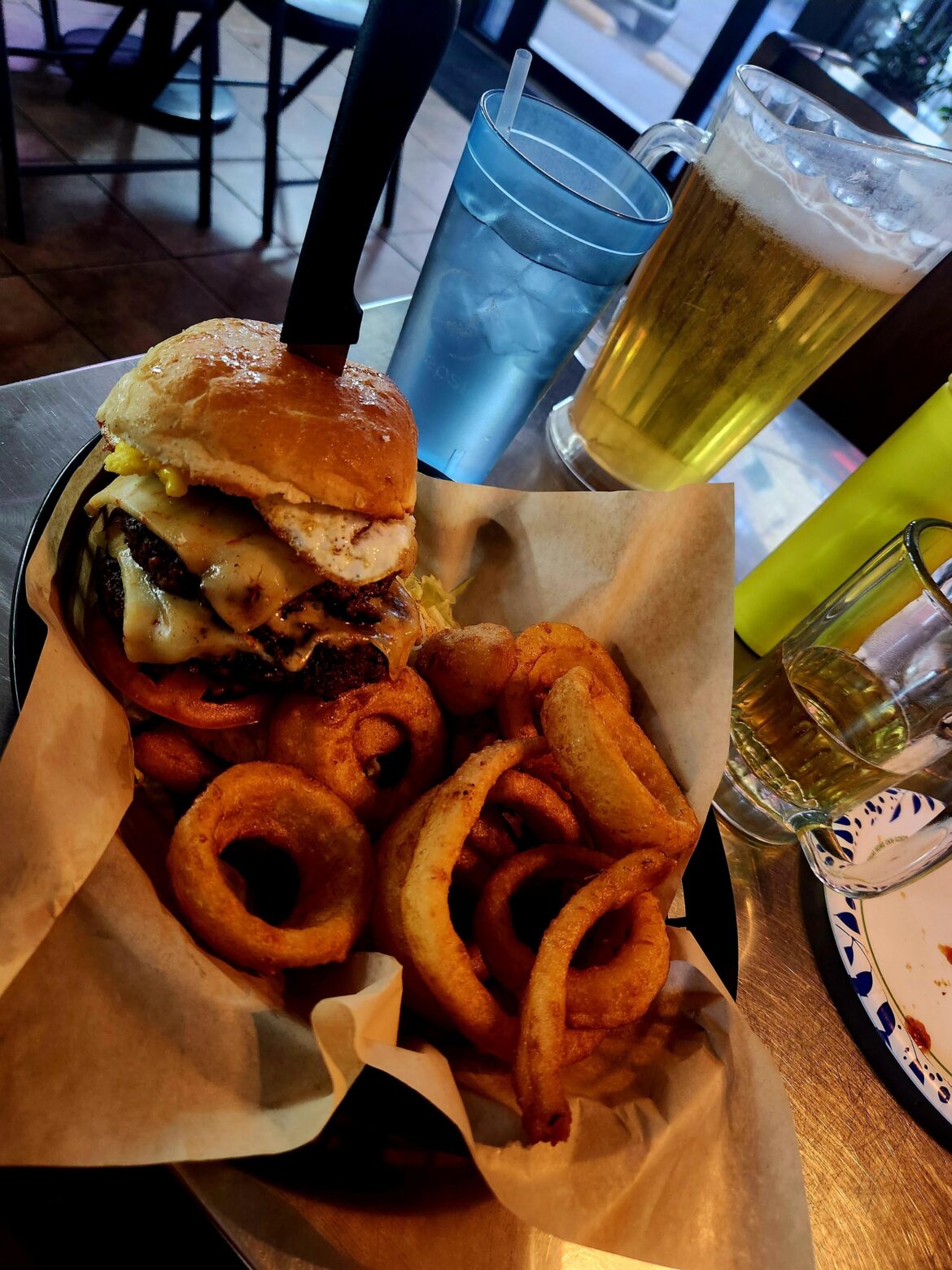 Double bacon, egg and ghost pepper cheese for the win.