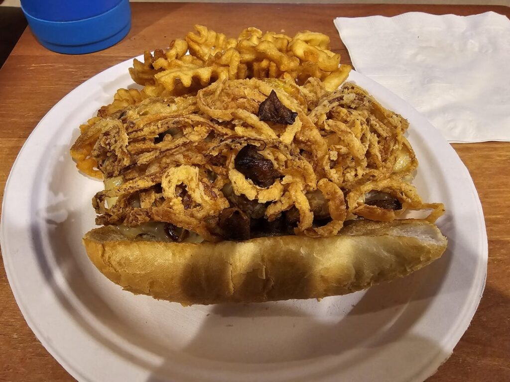 Wisconsin Cheddar Cheesesteak with Waffle Fries