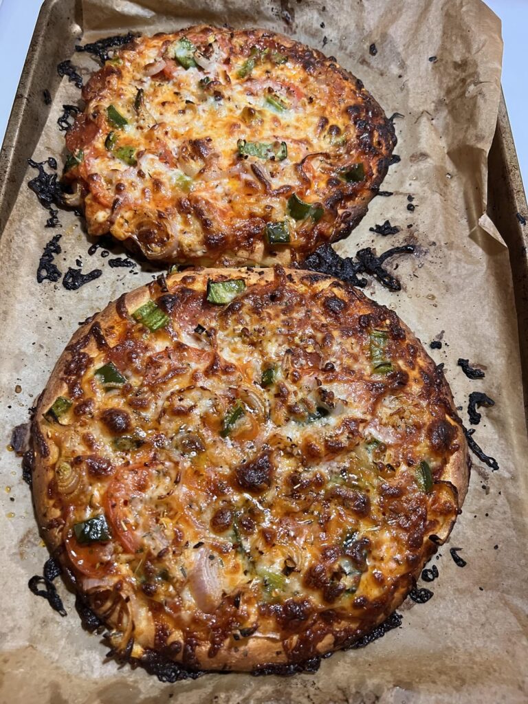 “Bee-Sting” Hot Honey Pepperoni Pizzas - 31.4159/10, Happy (belated) Pi Day!