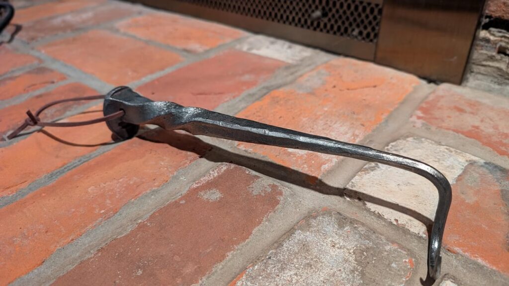 I run a small home blacksmith shop where some grilling also occasionally transpires. Here's one of a few left-handed (though easily used with the right) "Steak flippers" hand forged from old railroad spikes. Also featuring a lanyard for hanging if desired and an integrated bottle opening notch!