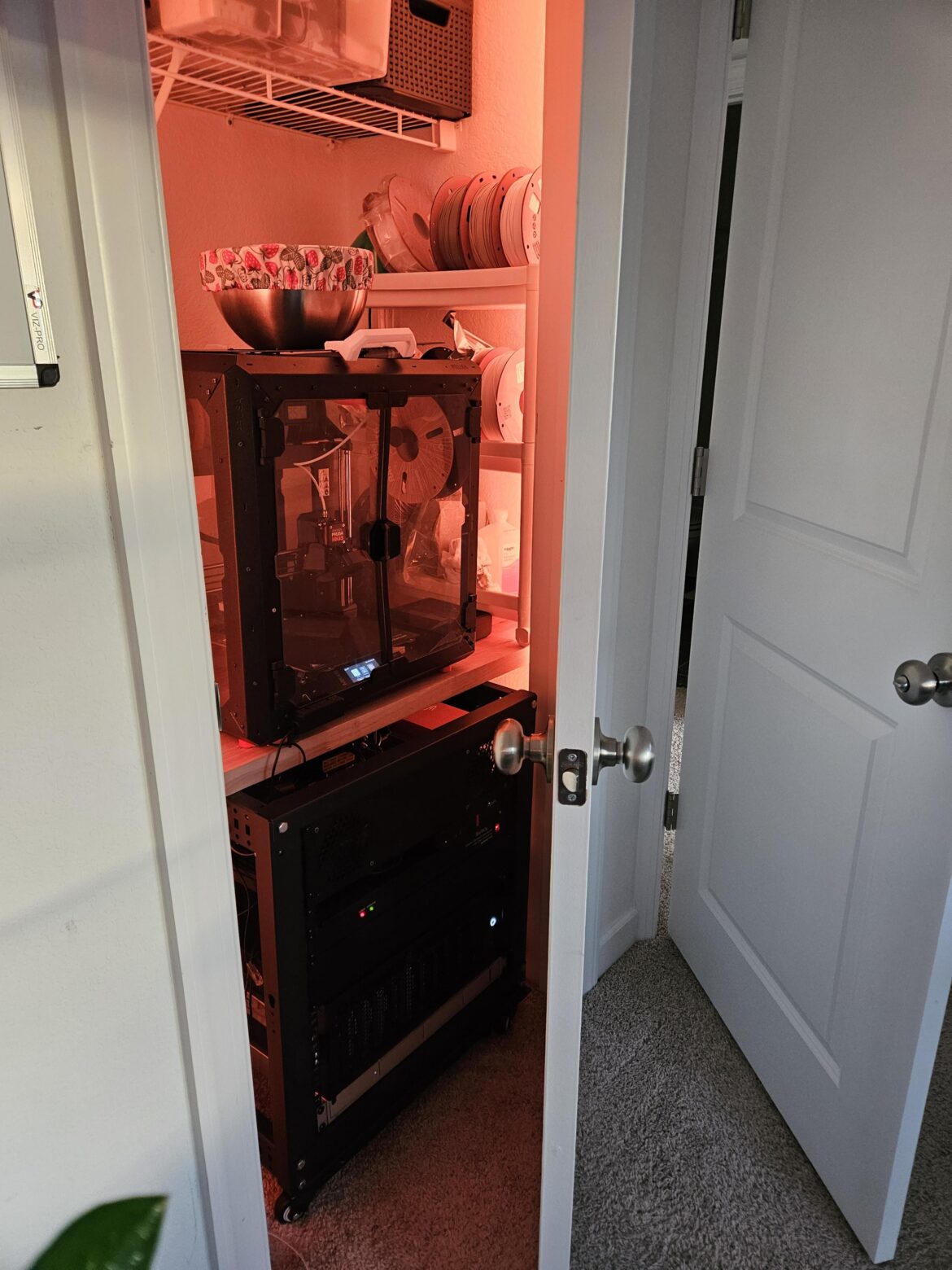 When hobbies collide, you might find yourself with a decent proofing closet.