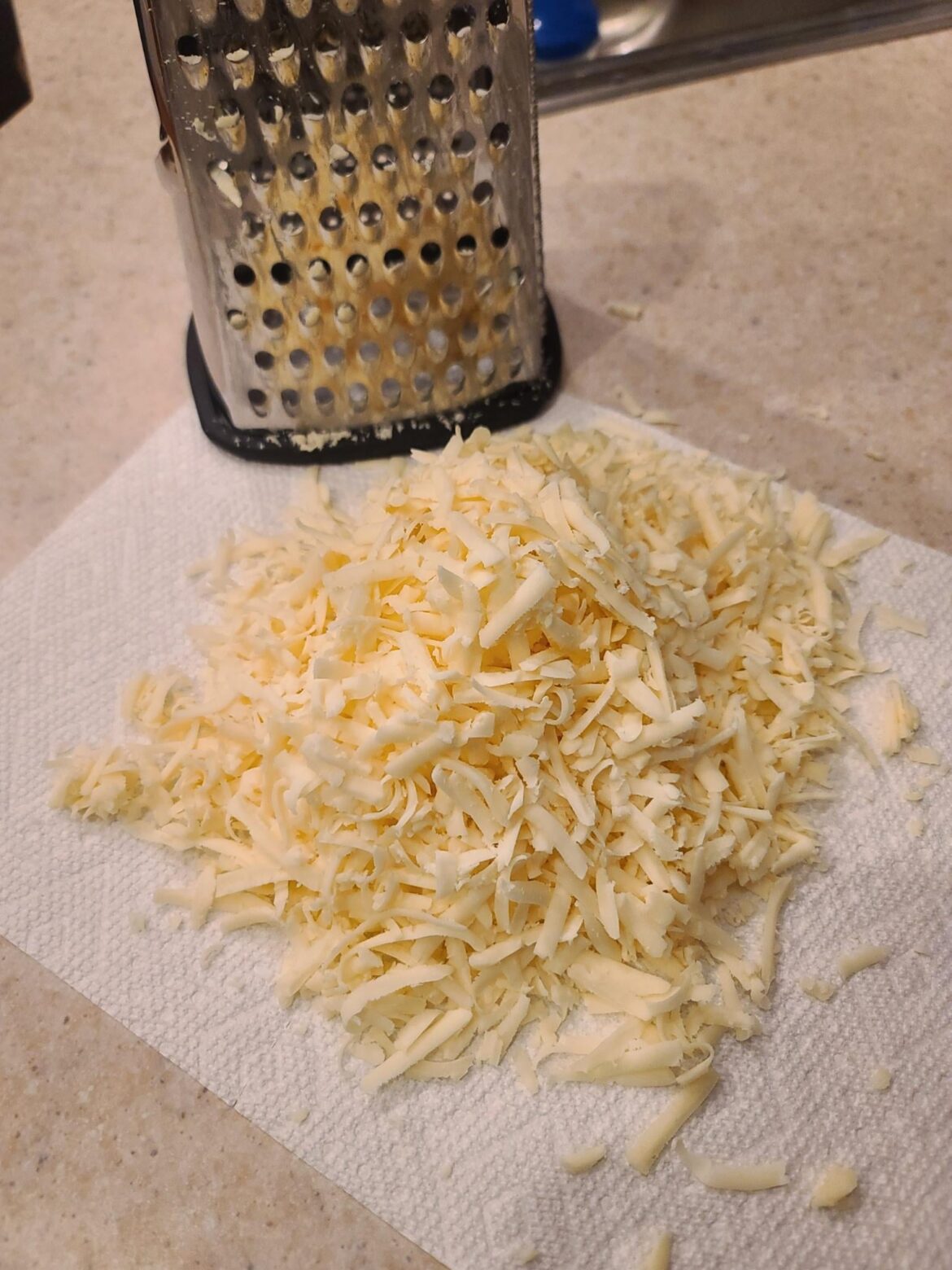 Grated Mozzarella, low moisture, part skim.