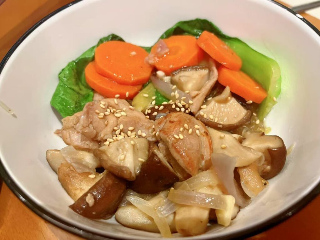 Mushroom Chicken Glass Noodle Pot