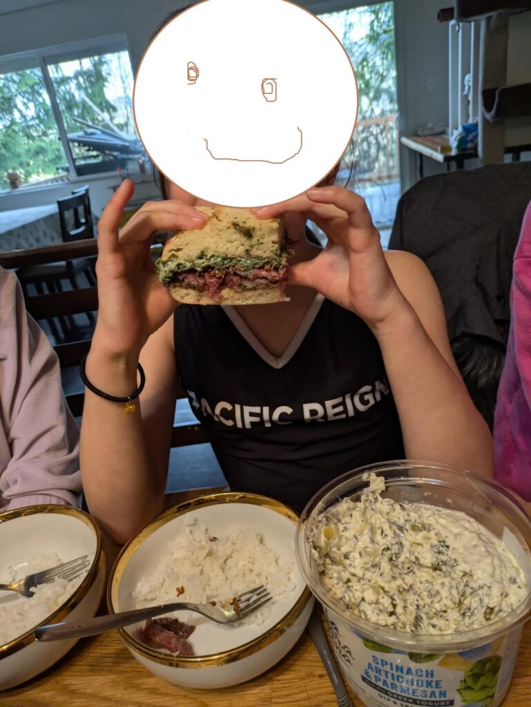 Ribeye Steak Sandwich with Rotisserie Chicken