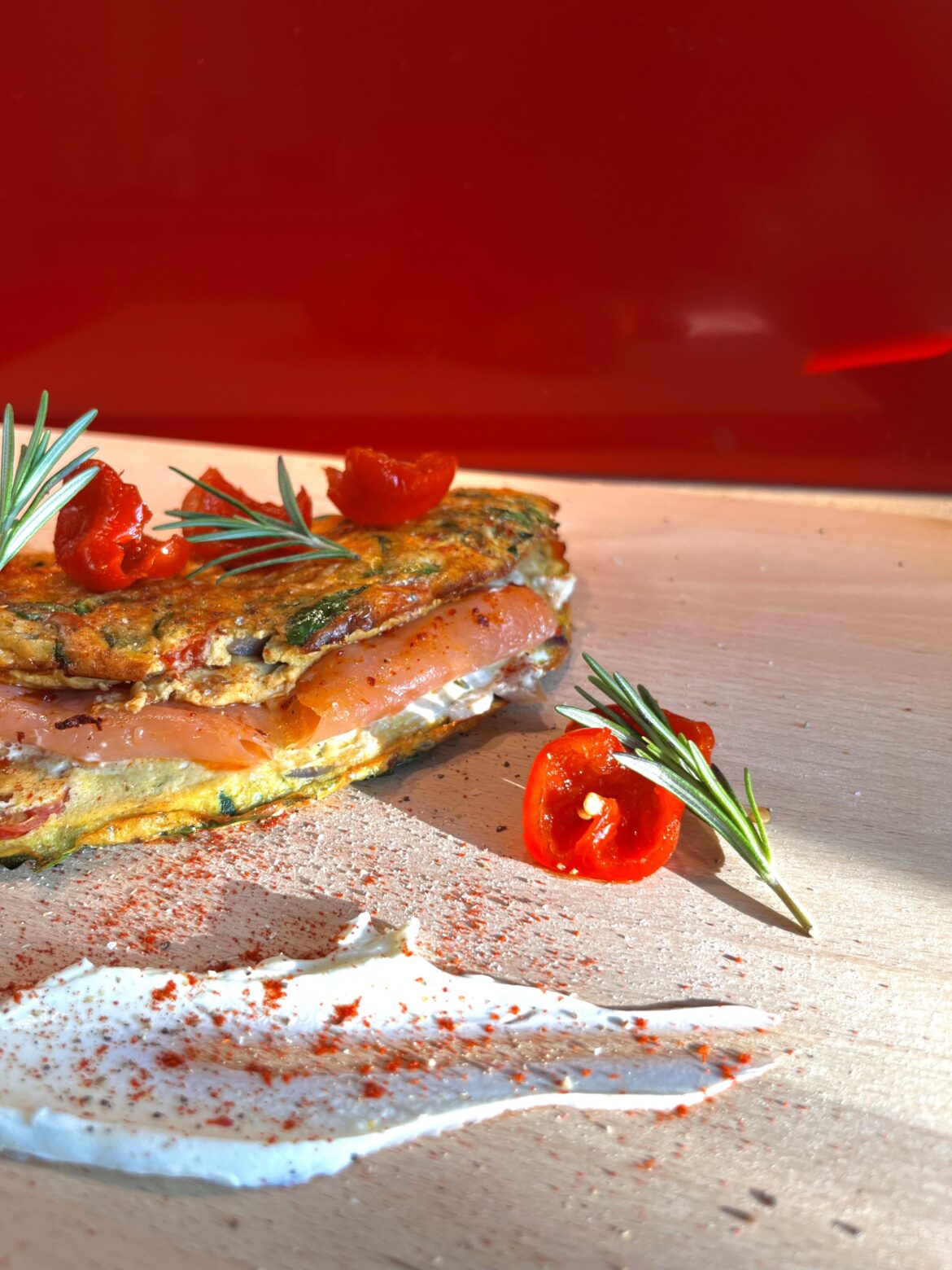 Creamy Smoked Salmon Omelette