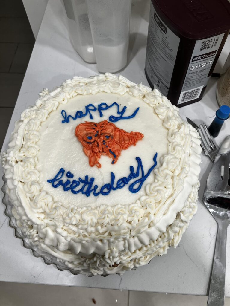 The fucked up cake I made for my dad’s birthday