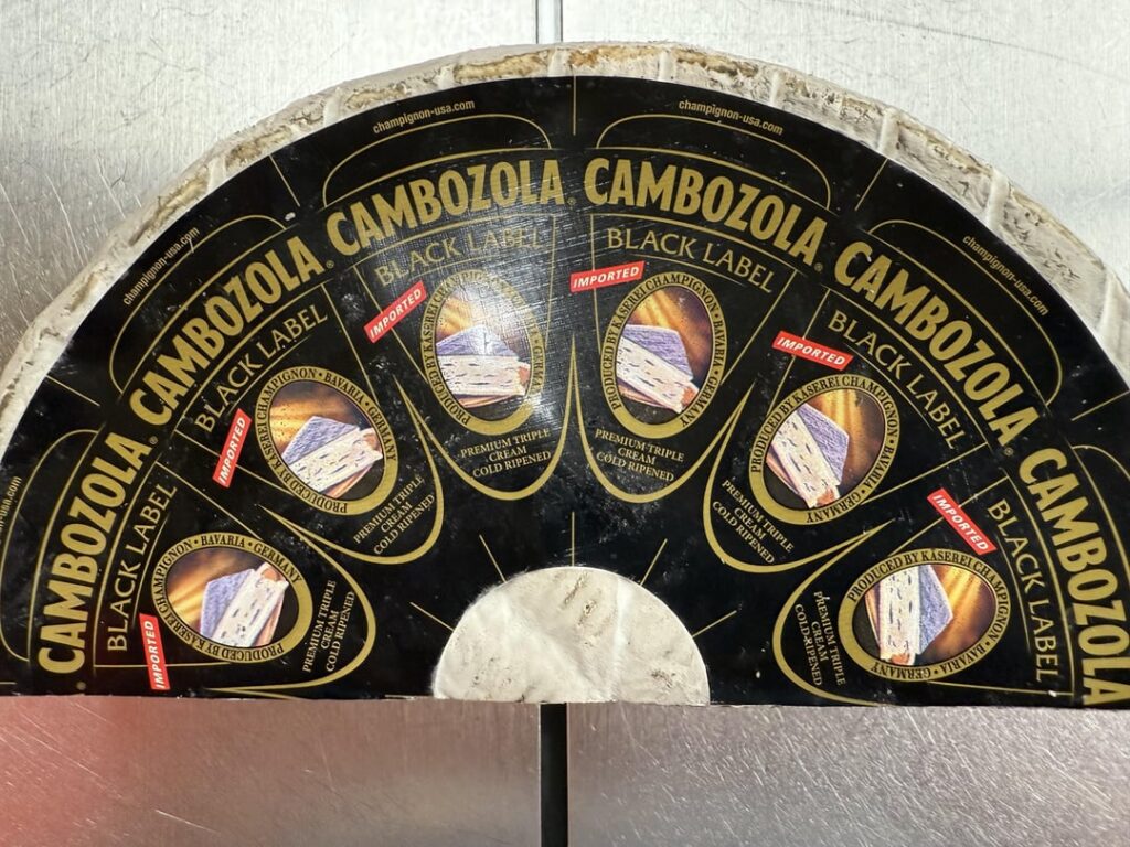 Another beauty I just cut. Triple cream Cambozola Black Label.