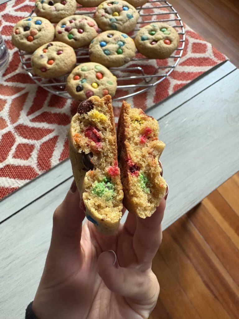 Rainbow cookies to celebrate the last two days of the academic year!