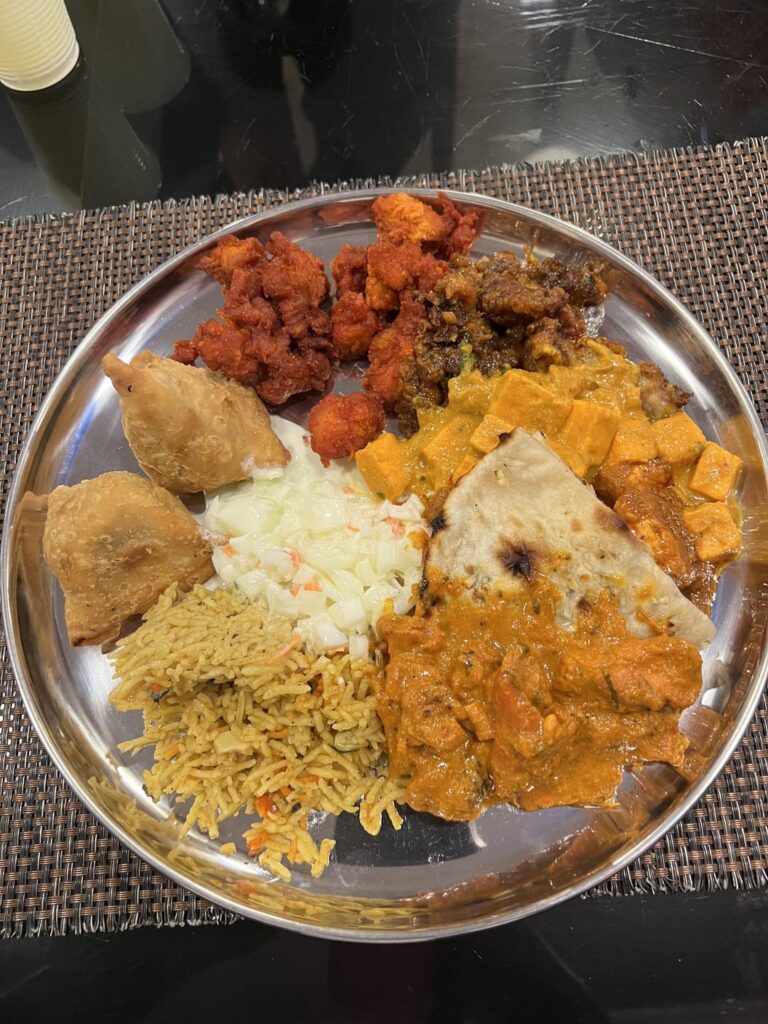 how many calories for this plate of indian goodness? i logged 1400 to be safe