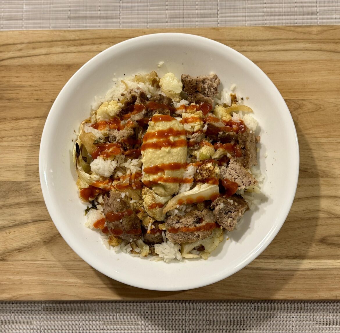Huge turkey cauliflower bowl