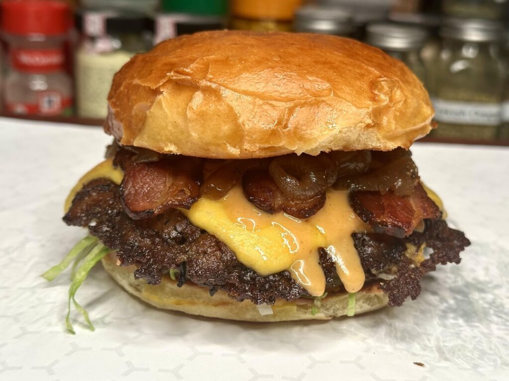 Homemade smash burgers