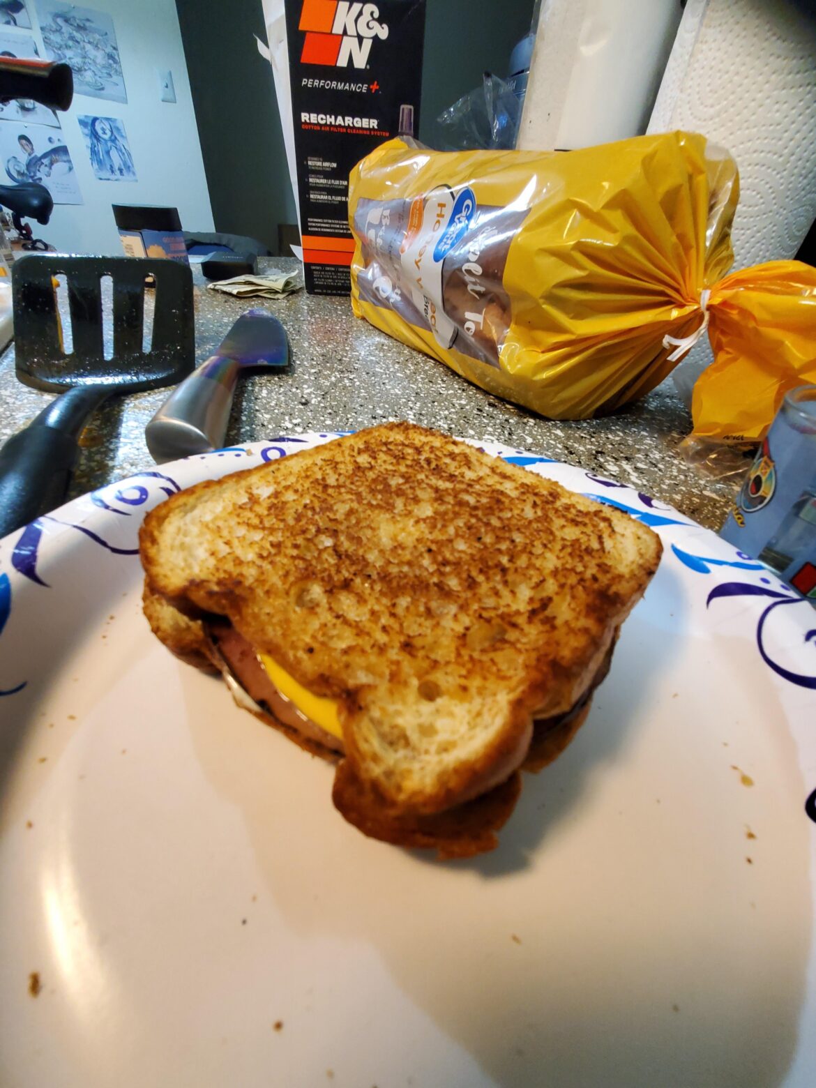 Grilled Ham & Cheese, after shot(s) of tequila