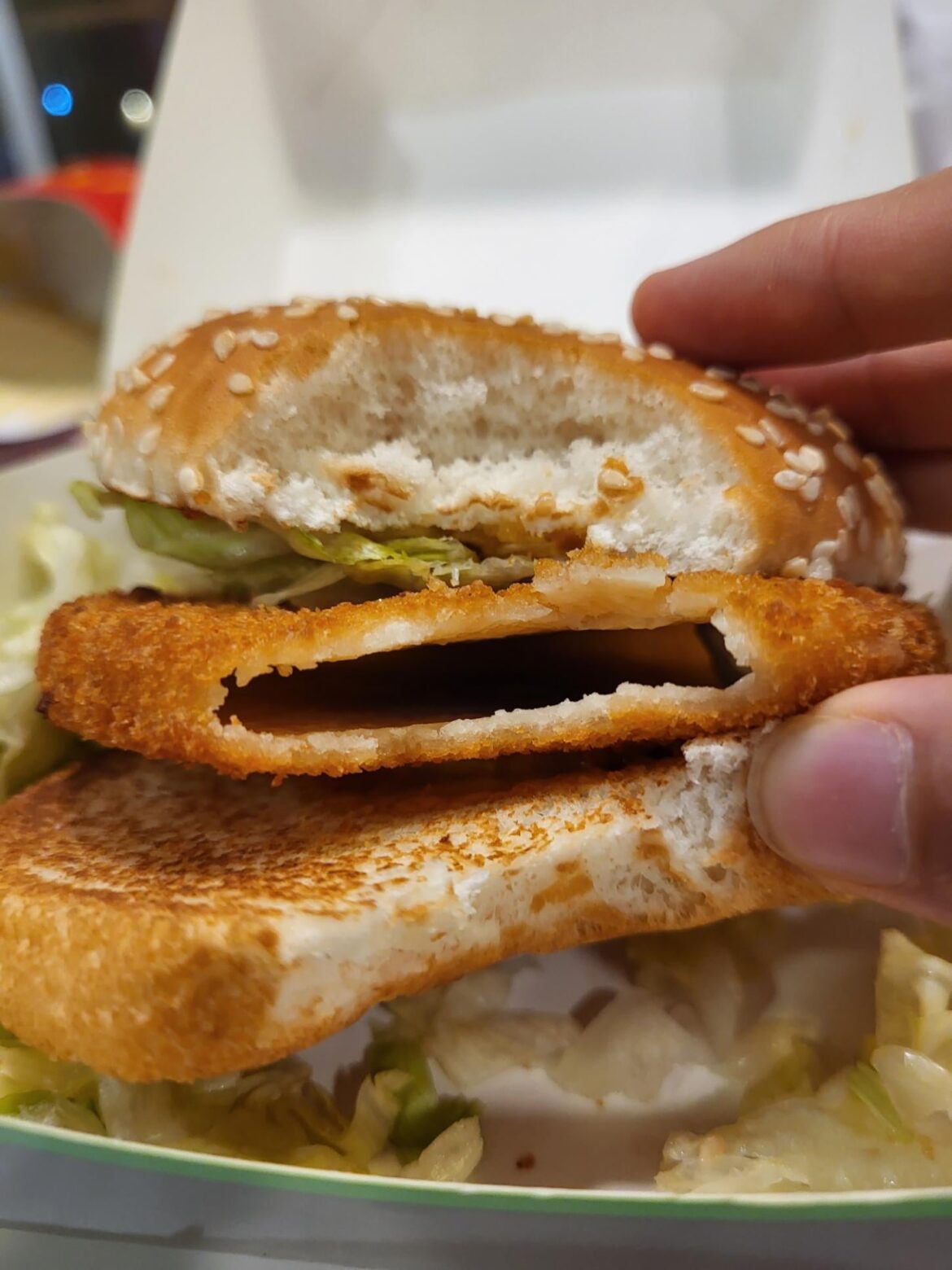 This cheese-stuffed burger at McD's