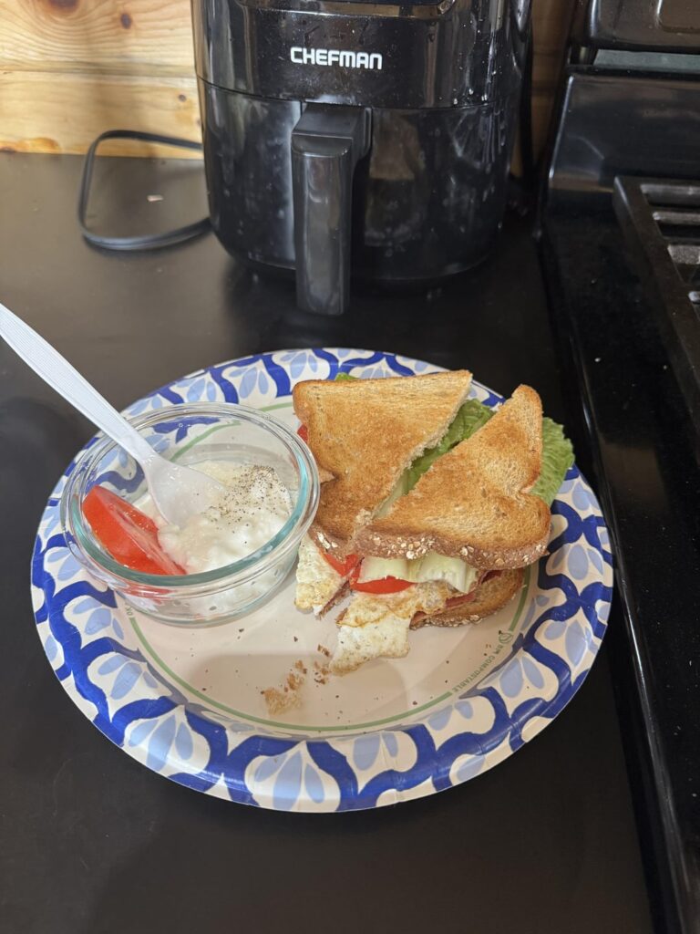 Most filling breakfast I’ve had. BLT with Egg ~ 260