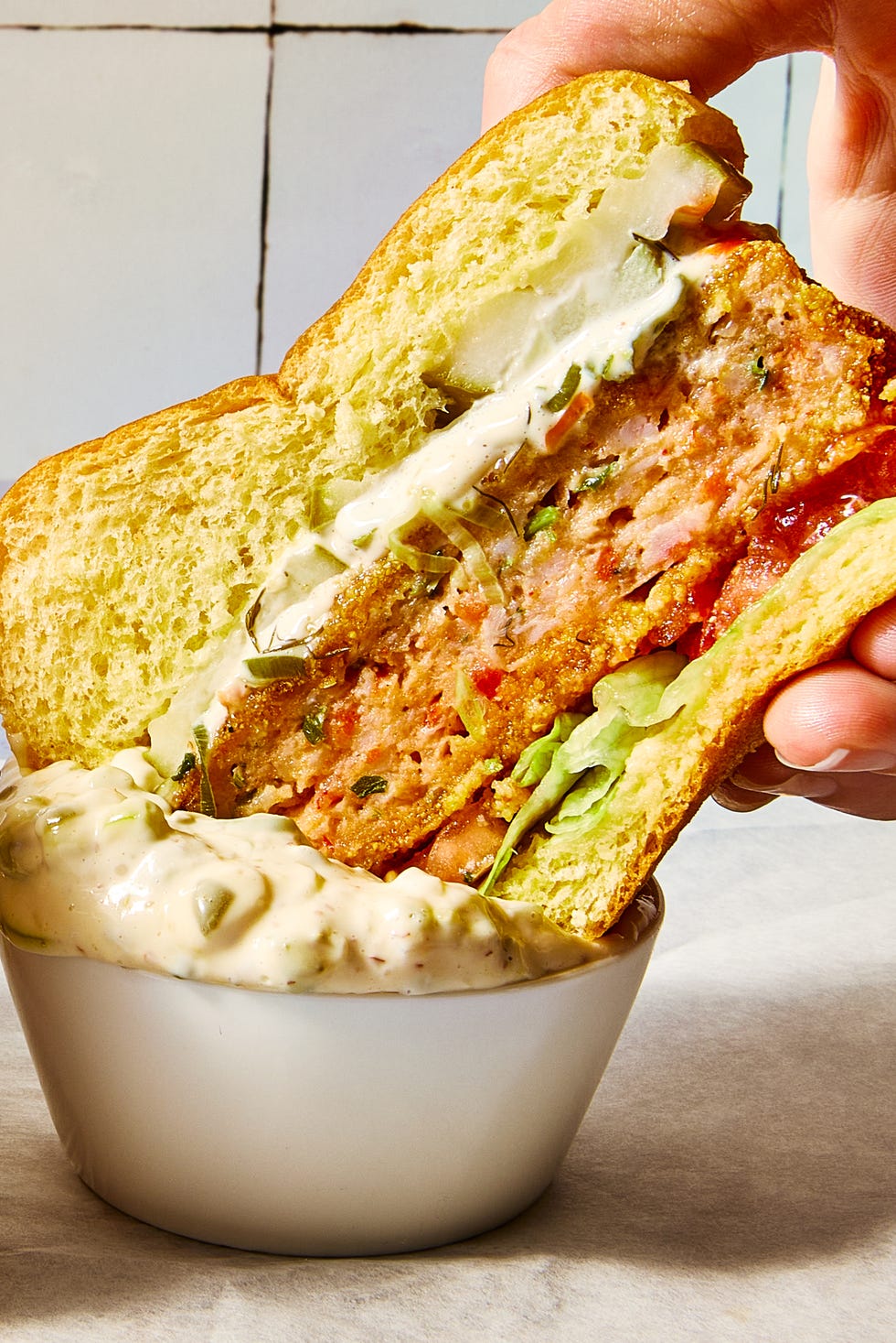 shrimp po boy burger