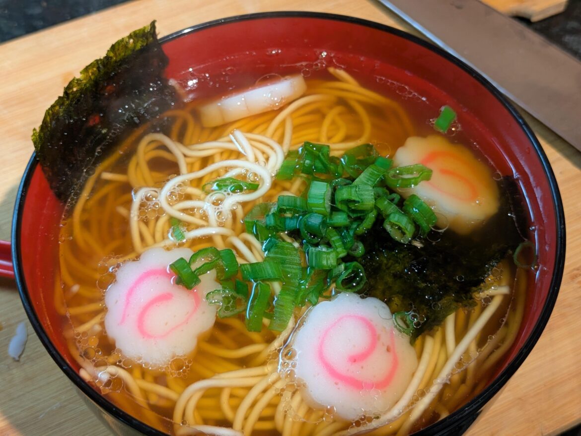Homemade naboshi fish ramen