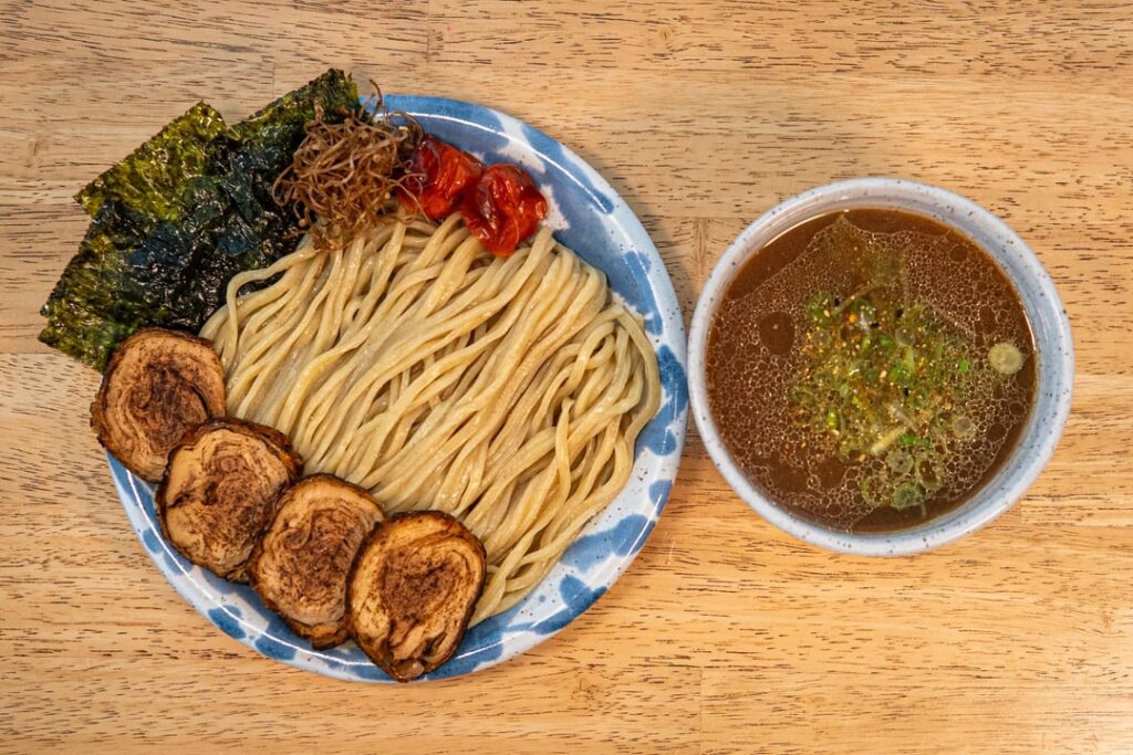 Shoyu Tsukemen w/ rolled tofu chashu (vegan)