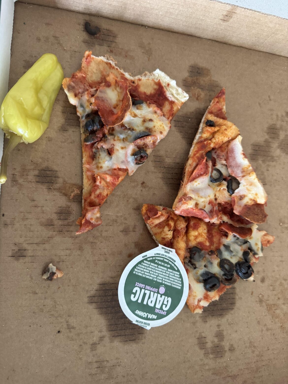 The way OP's wife eats stuffed crust pizza