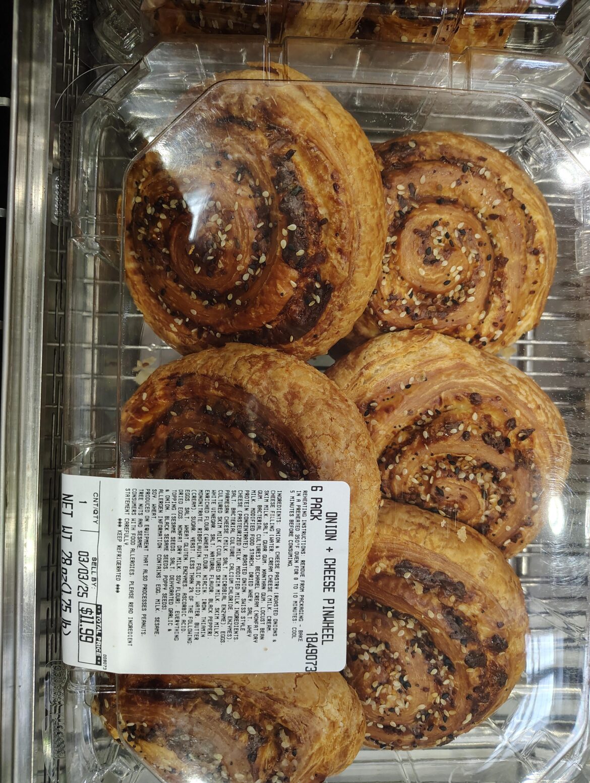 Onion cheese pinwheels