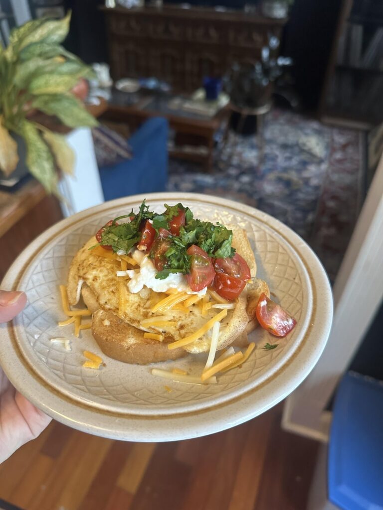 228 breakfast - eggy and spicy