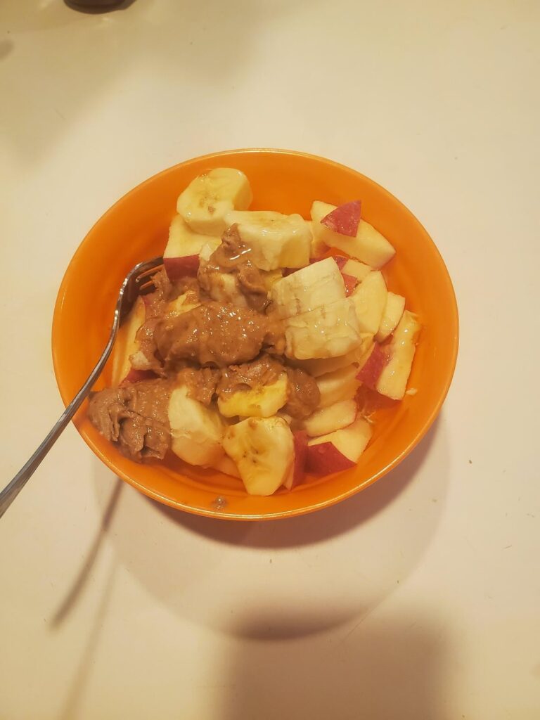 Fruit Bowl Breakfast. 476 calories.