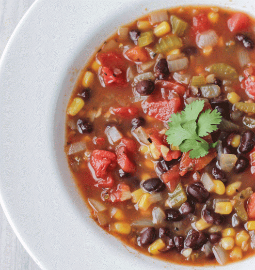 Vegan Black Bean Tortilla Soup