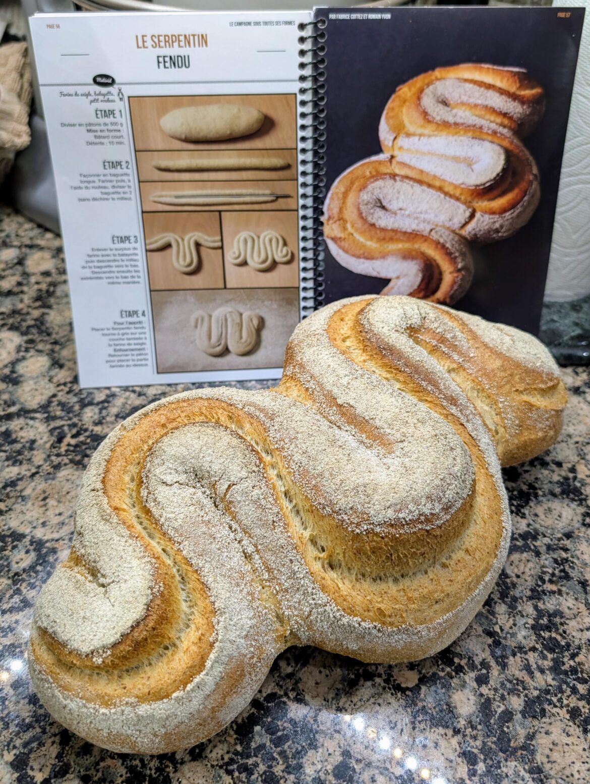 I tried to match the pictured loaf, pain de campagne