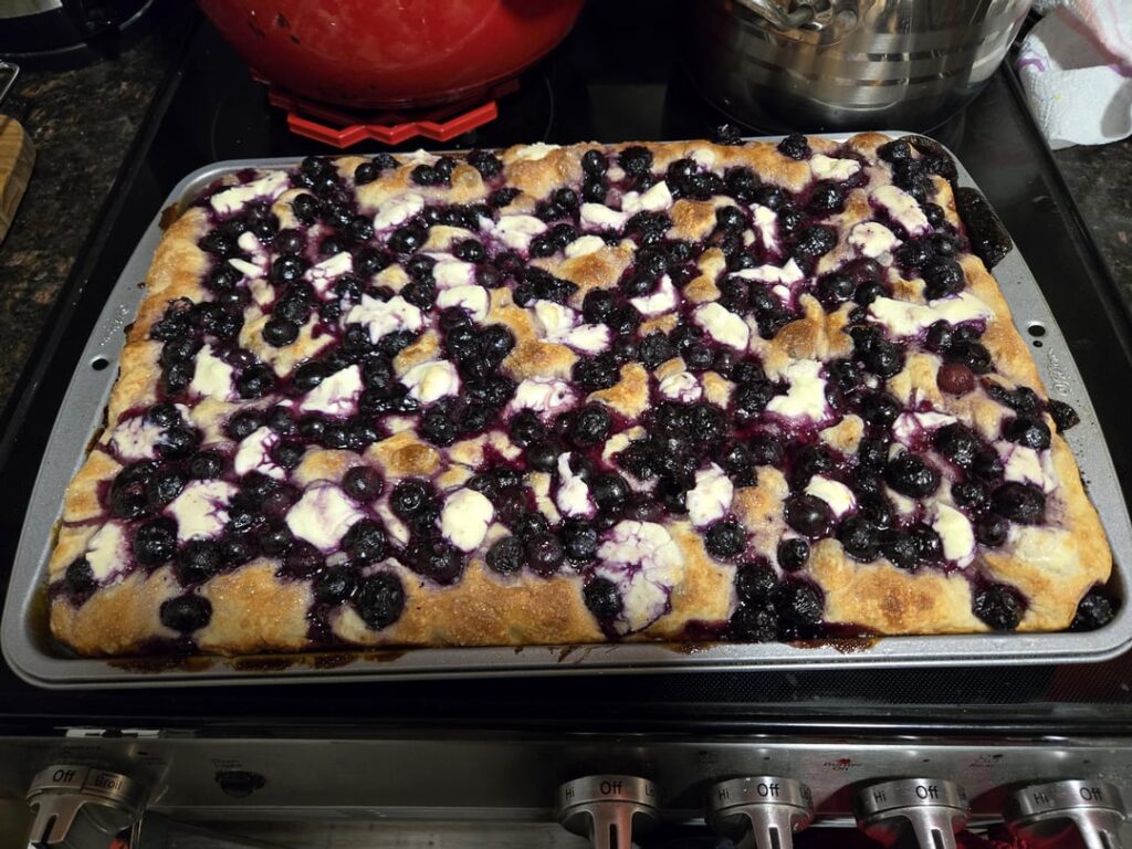 Lemon blueberry focaccia