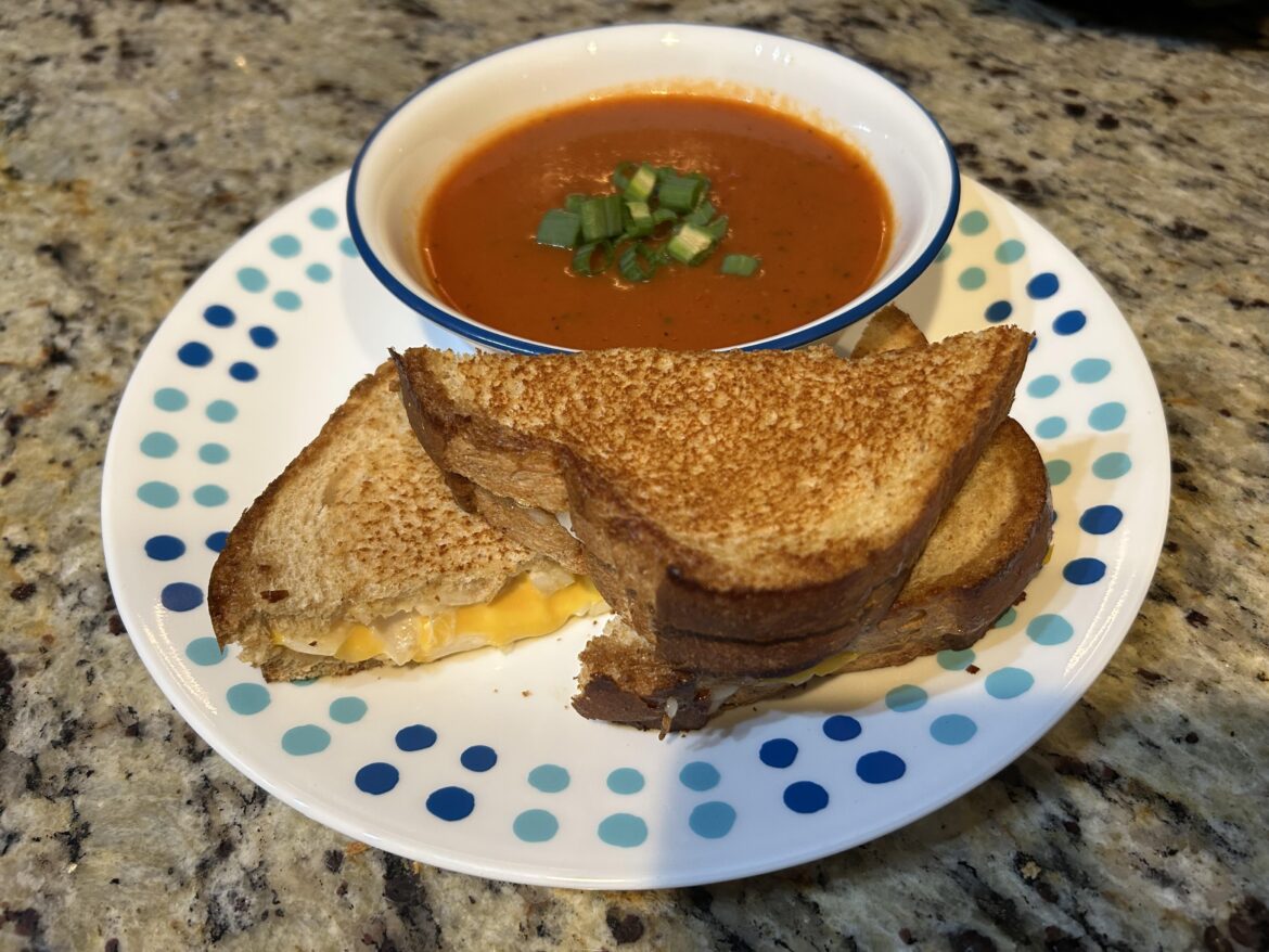 You guys didn’t like my post the first time… so I’m trying again!! Grilled cheese and tomato soup! I was too drunk to eat tonight, ya’ll know what I mean haha