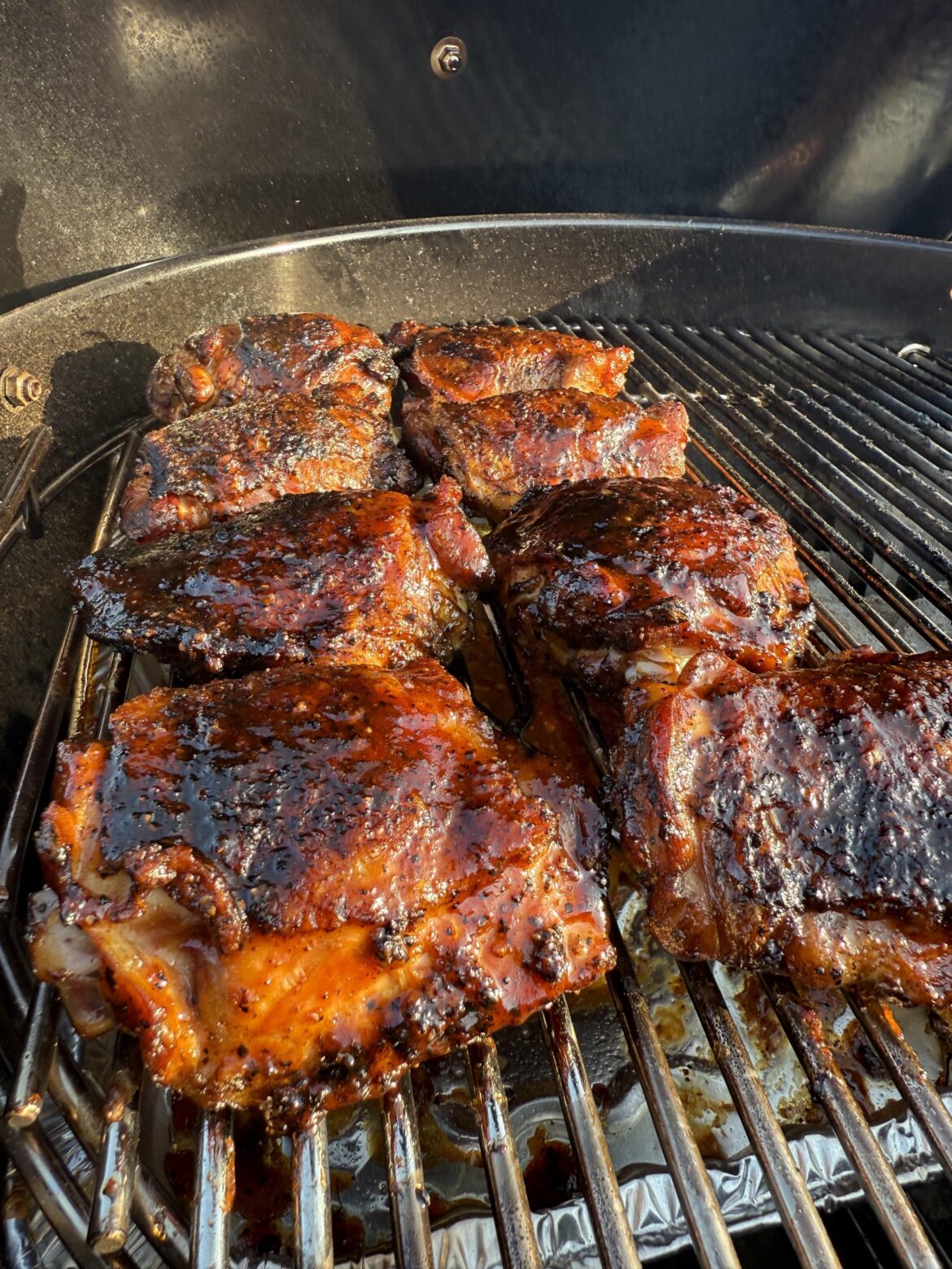 Did some BBQ thighs on the Weber kettle yesterday.
