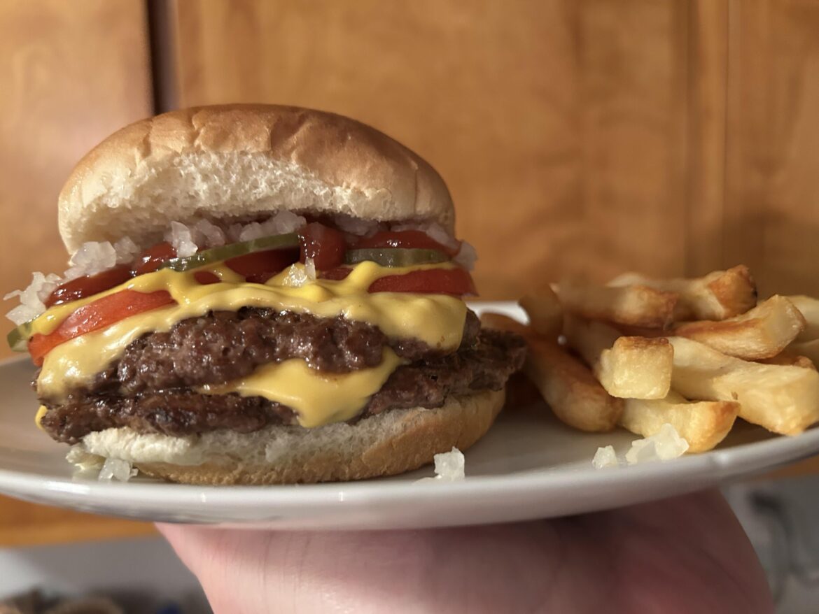 Homemade double cheese