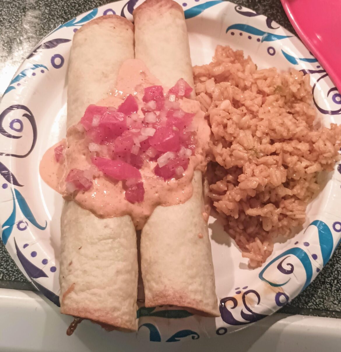 I made beef flautes myself