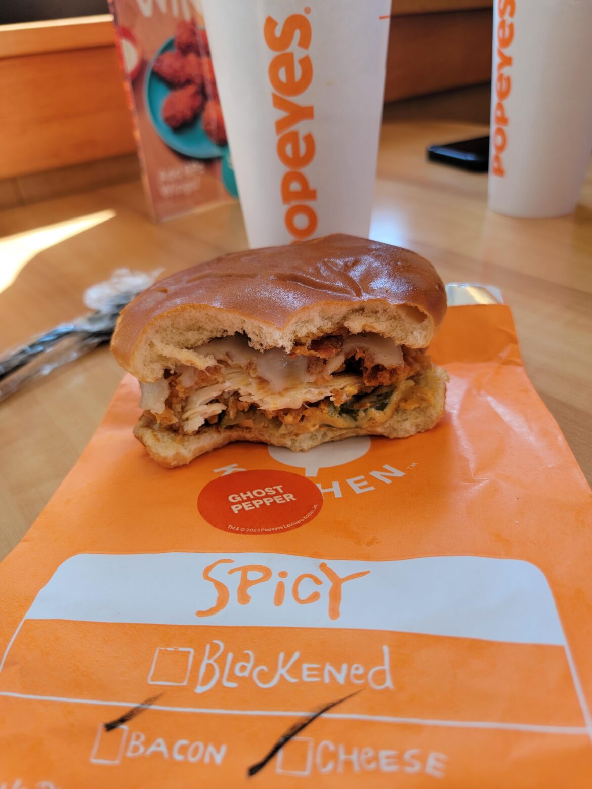 Popeyes Ghost Pepper Chicken Sandwich....a let down