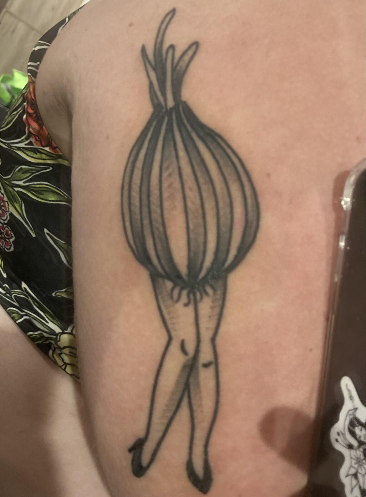 New tattoo. Onion snack babe.