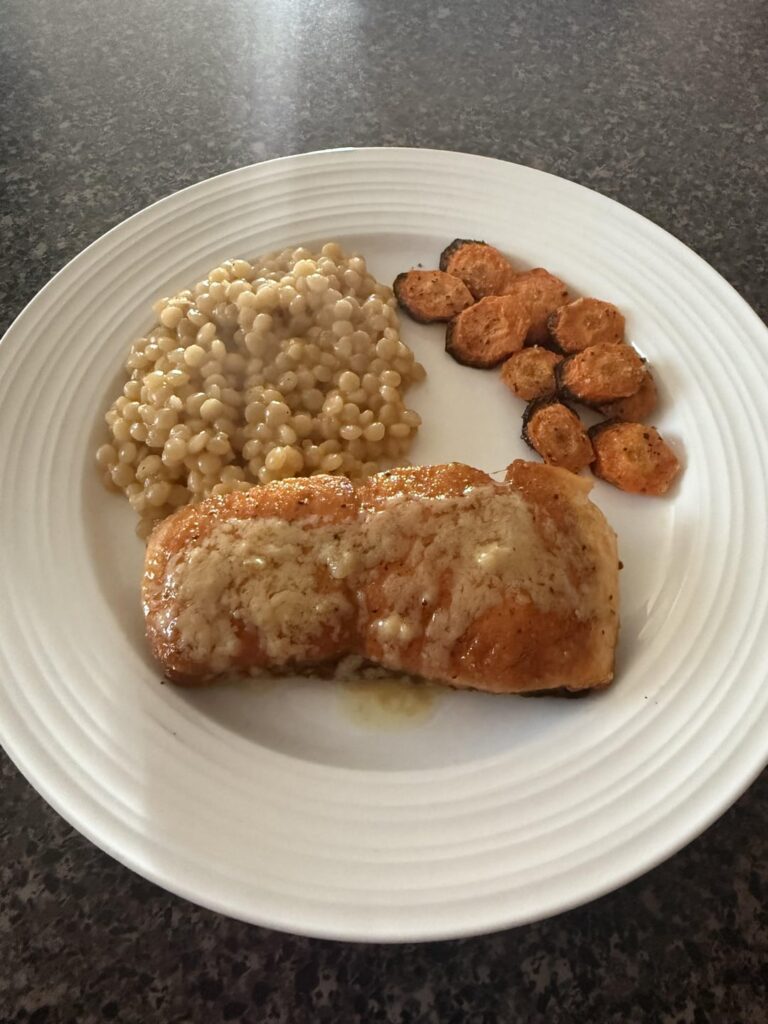 Seared Salmon with Lemon Dijon Sauce…so good! Review Below ⬇️