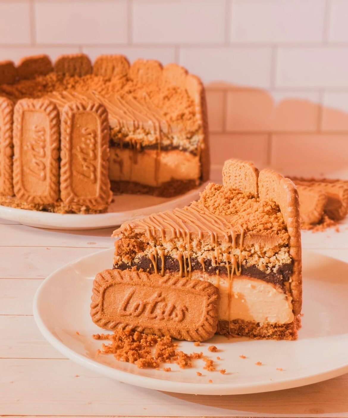 I Made My Own Recipe For A No Bake 5 Layer Biscoff Cheesecake 😊