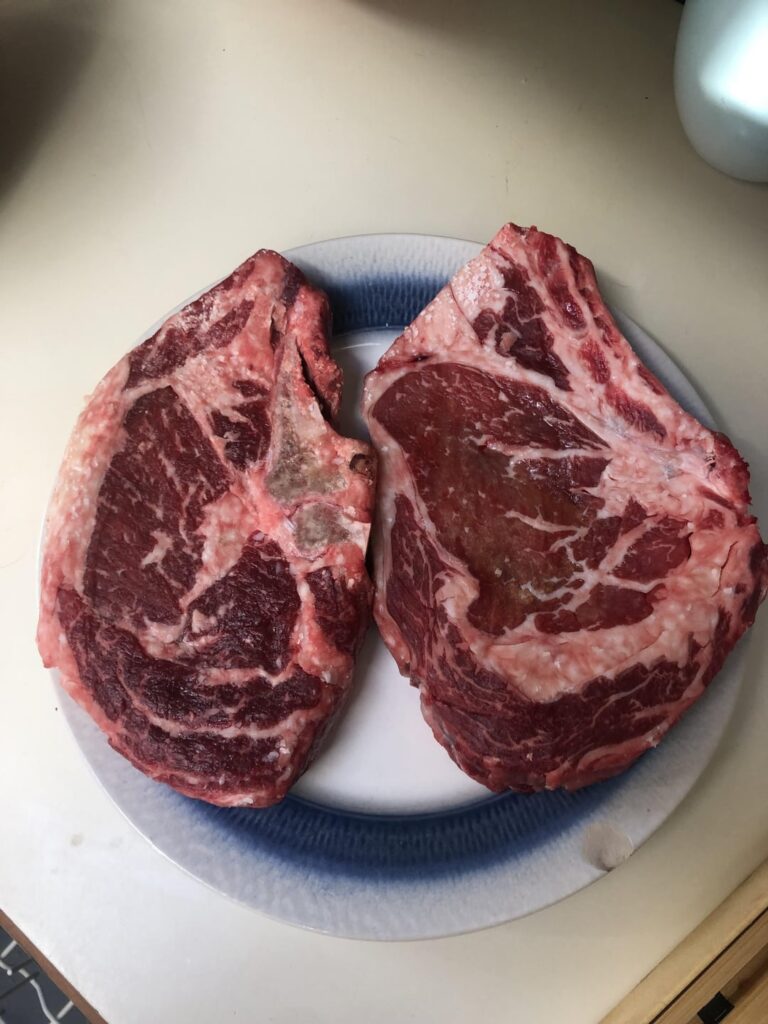 Trying to apply all I’ve learned here. Couple of ribeyes