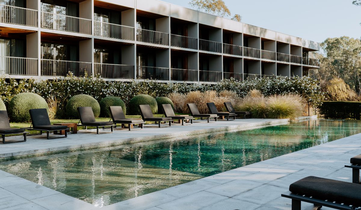 Mitchelton winery hotel pool