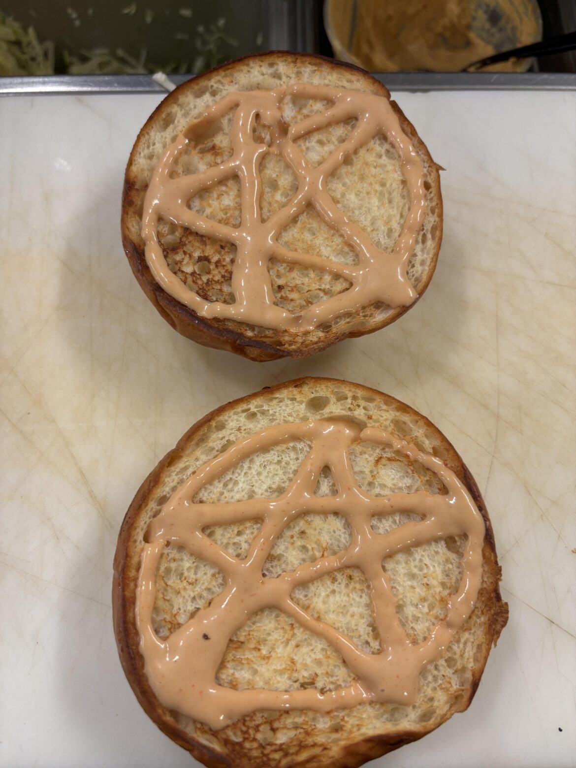 How do you sauce your sandos ? If I’ve got the time I’m using pentagram method , every time.