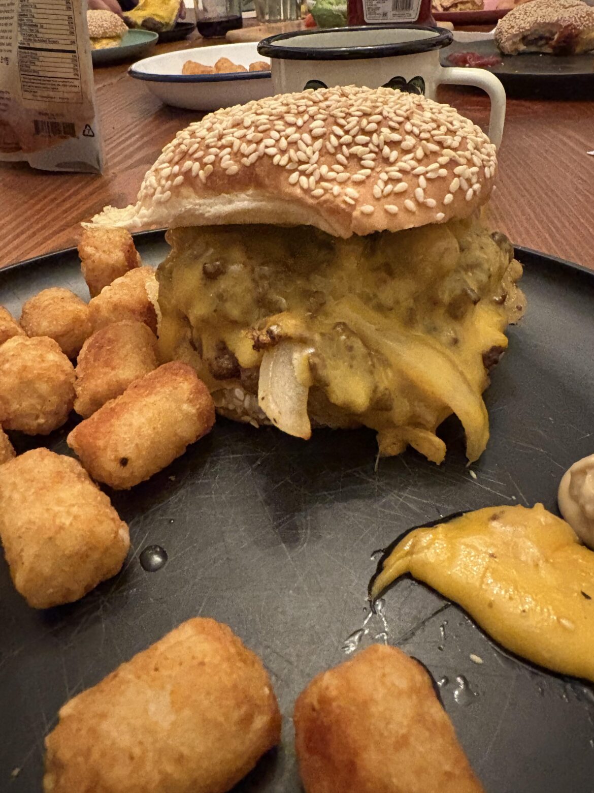 Just some smash w melted cheese