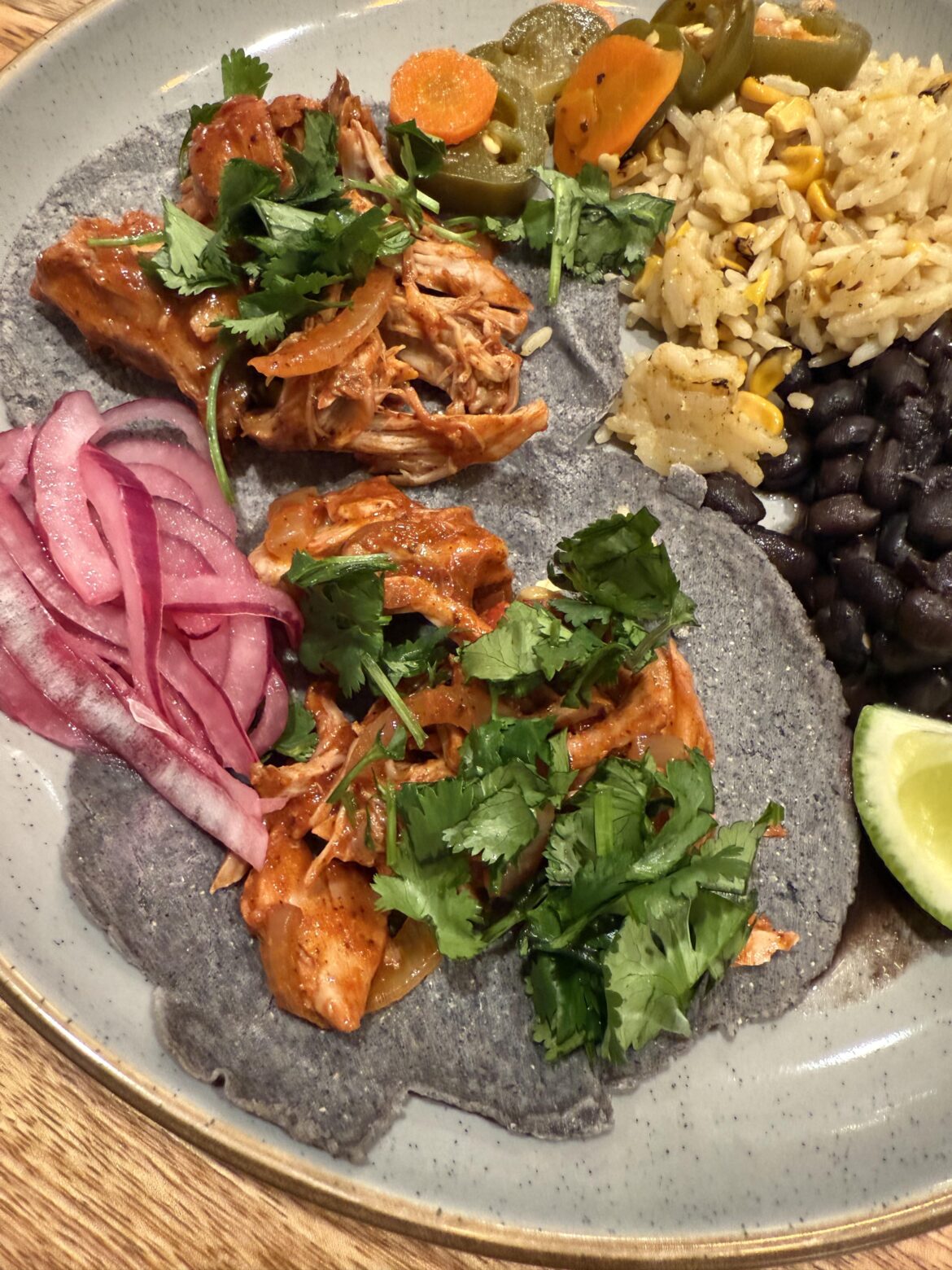 Homemade cochinita pibil tacos