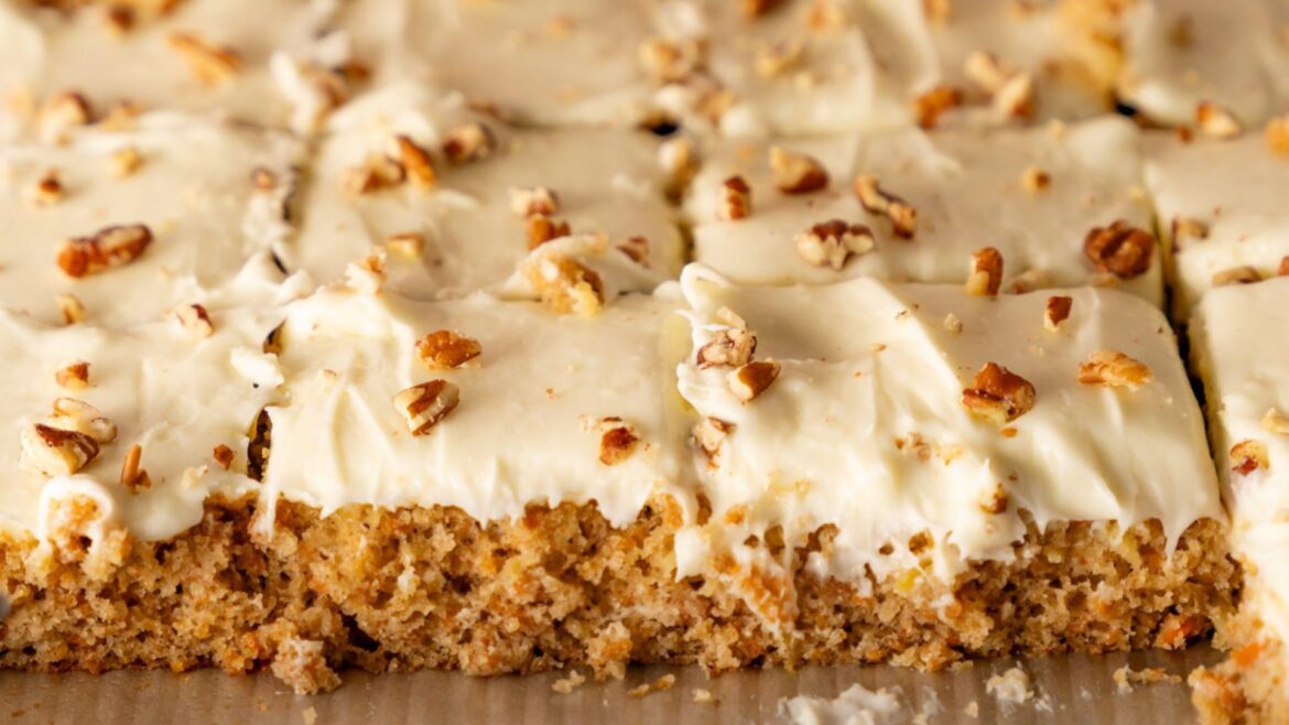 Homemade Carrot Sheet Cake