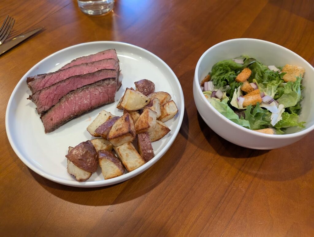 Top Round - 130 for 6 hours with homemade chimichurri, unreal