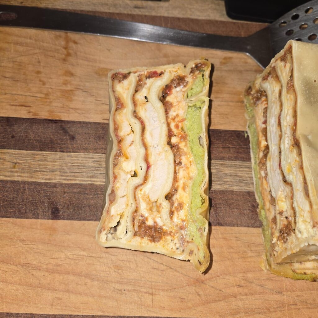 Saw a version of this lasagna on dinner time live. Thought I'd give it a go...