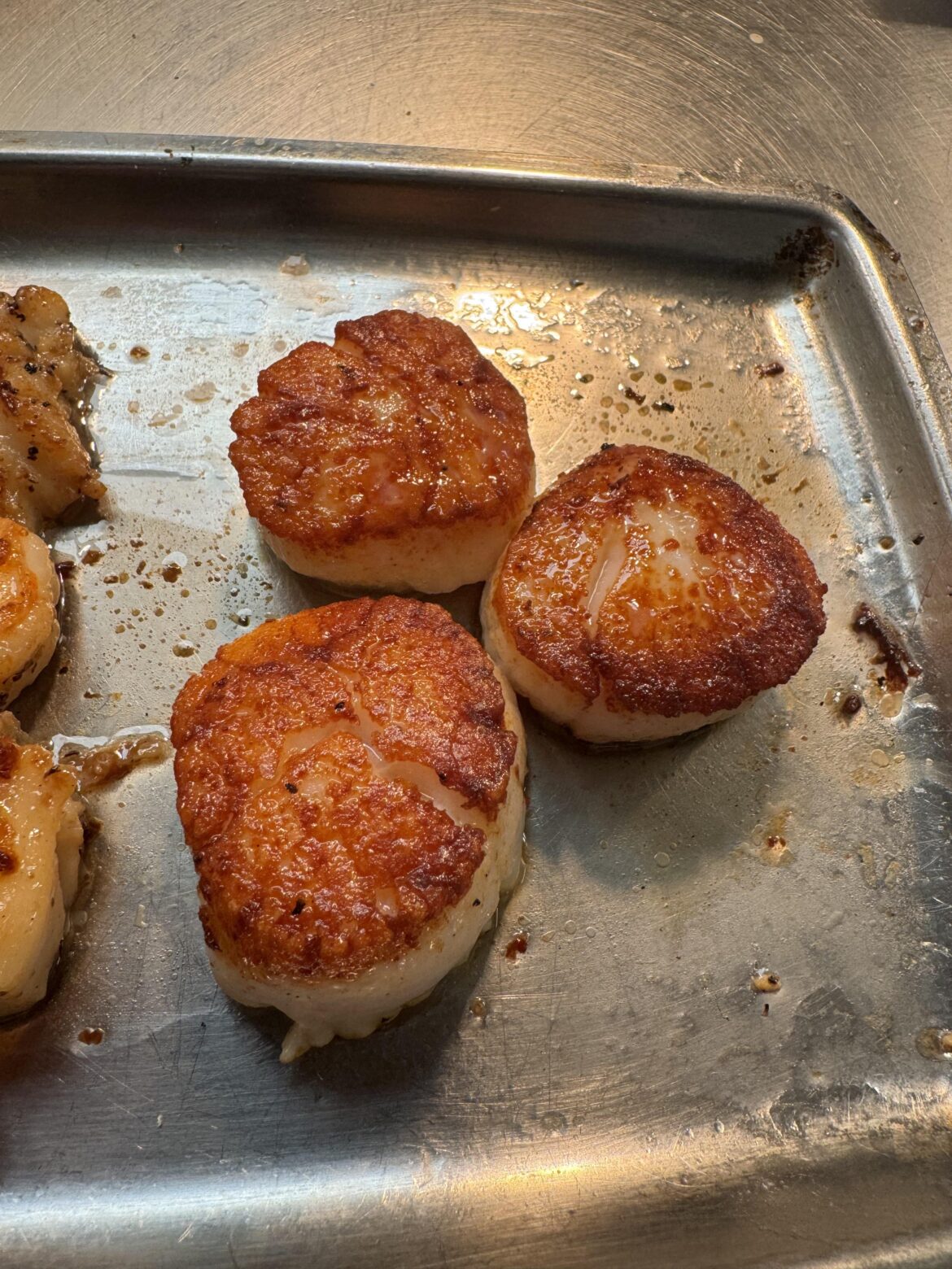 I thought you all my appreciate these scallops I seared.
