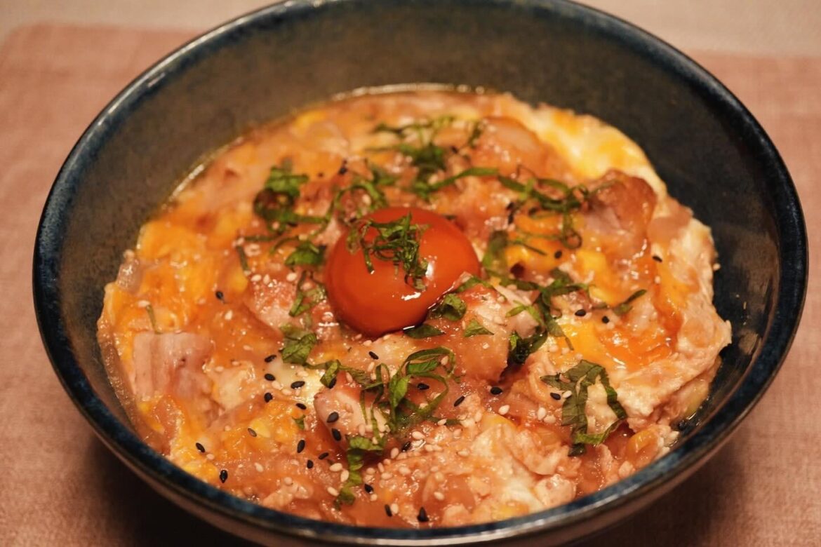 Miso corn butter Oyakodon with shoyu cured yolk