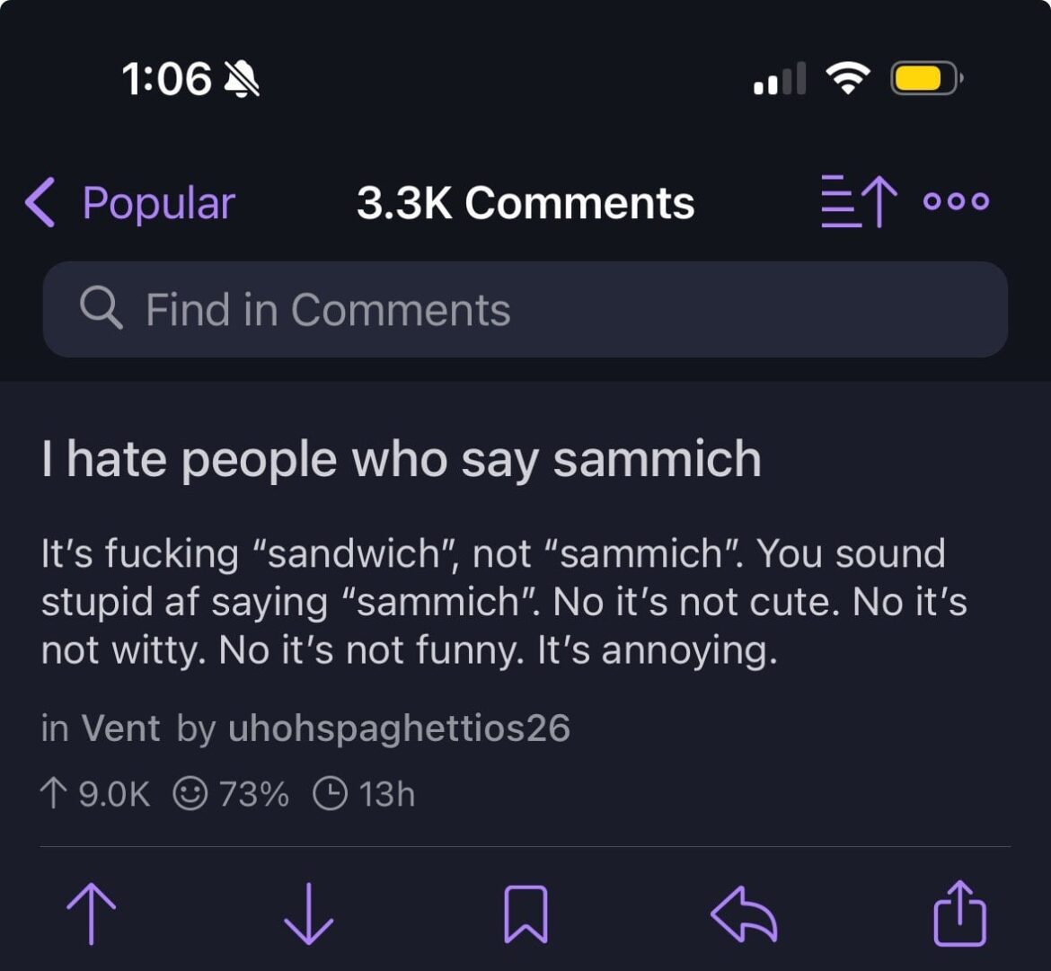 We all know what think about Sando, but what about Sammich?