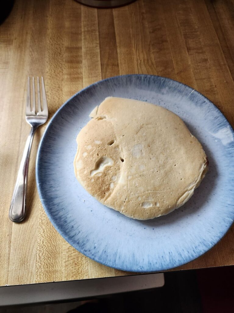 How many calories is in this big of a buttermilk pancake?